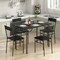 Costway 5PCS Dining Table Set for 4 Rectangular Kitchen Table & 4 Chairs with Metal Frame Cement Gray/Black